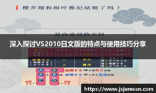 深入探讨VS2010日文版的特点与使用技巧分享